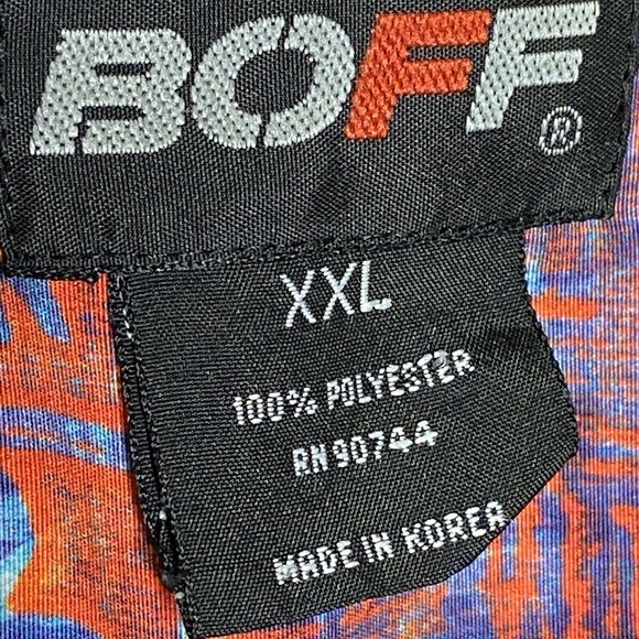 Asian Design BOFF Mens 2XL Short Sleeve Graphic Colorful Button Front Shirt - Picture 3 of 7